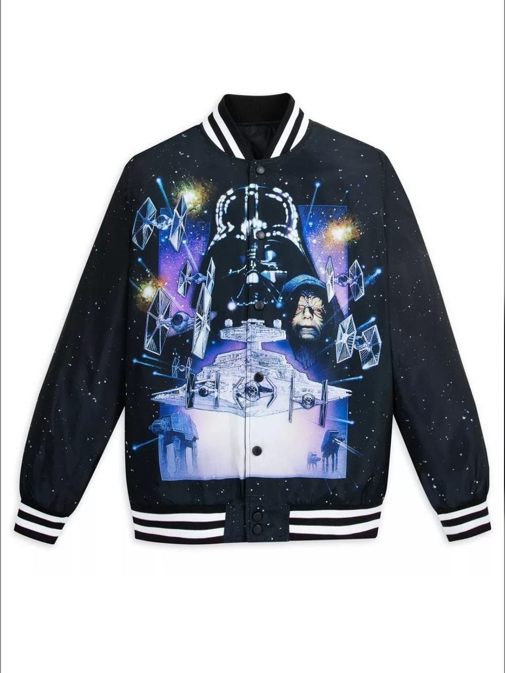 Star Wars Black & Purple Varsity Bomber Jacket